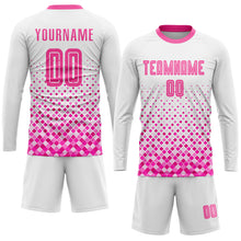 Charger l&#39;image dans la galerie, Custom White Pink Sublimation Soccer Uniform Jersey
