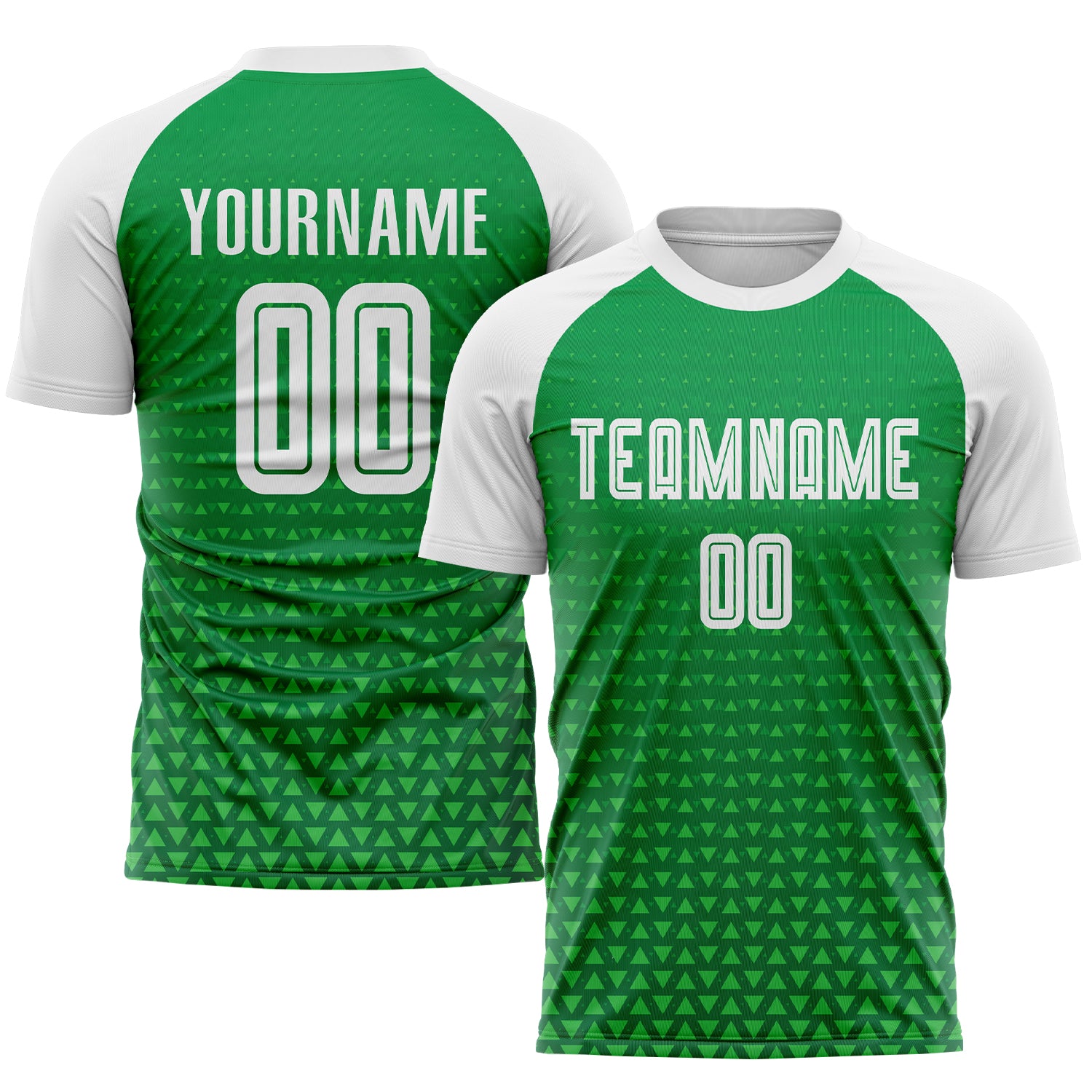Cheap Custom Red Green-White Sublimation Soccer Uniform Jersey