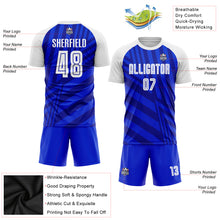 Load image into Gallery viewer, Custom Royal White-Navy Sublimation Soccer Uniform Jersey
