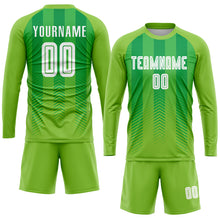 Laden Sie das Bild in den Galerie-Viewer, Custom Neon Green White-Kelly Green Sublimation Soccer Uniform Jersey
