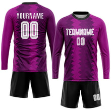 Laden Sie das Bild in den Galerie-Viewer, Custom Purple White-Pink Sublimation Soccer Uniform Jersey
