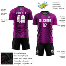 Laden Sie das Bild in den Galerie-Viewer, Custom Purple White-Pink Sublimation Soccer Uniform Jersey
