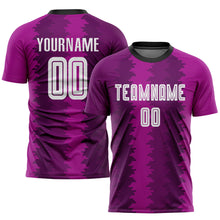 Laden Sie das Bild in den Galerie-Viewer, Custom Purple White-Pink Sublimation Soccer Uniform Jersey
