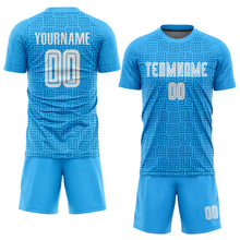 Load image into Gallery viewer, Custom Light Blue White Home Sublimation Soccer Uniform Jersey
