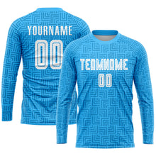Load image into Gallery viewer, Custom Light Blue White Home Sublimation Soccer Uniform Jersey
