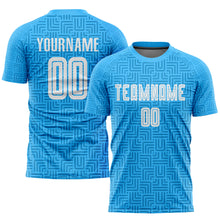 Load image into Gallery viewer, Custom Light Blue White Home Sublimation Soccer Uniform Jersey
