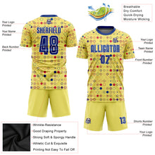 Laden Sie das Bild in den Galerie-Viewer, Custom Gold Royal-White Away Sublimation Soccer Uniform Jersey
