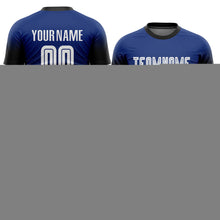 Load image into Gallery viewer, Custom Royal White-Black Sublimation Fade Fashion Soccer Uniform Jersey

