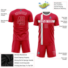 Laden Sie das Bild in den Galerie-Viewer, Custom Red Red-White Sublimation Danish Flag Soccer Uniform Jersey
