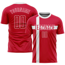 Laden Sie das Bild in den Galerie-Viewer, Custom Red Red-White Sublimation Danish Flag Soccer Uniform Jersey
