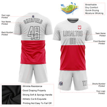 Laden Sie das Bild in den Galerie-Viewer, Custom Red White-Black Sublimation Polish Flag Soccer Uniform Jersey
