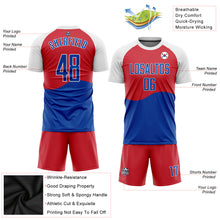 Laden Sie das Bild in den Galerie-Viewer, Custom Red Royal-White Sublimation South Korean Flag Soccer Uniform Jersey
