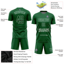 Laden Sie das Bild in den Galerie-Viewer, Custom Green Green-White Sublimation Saudi Arabian Flag Soccer Uniform Jersey
