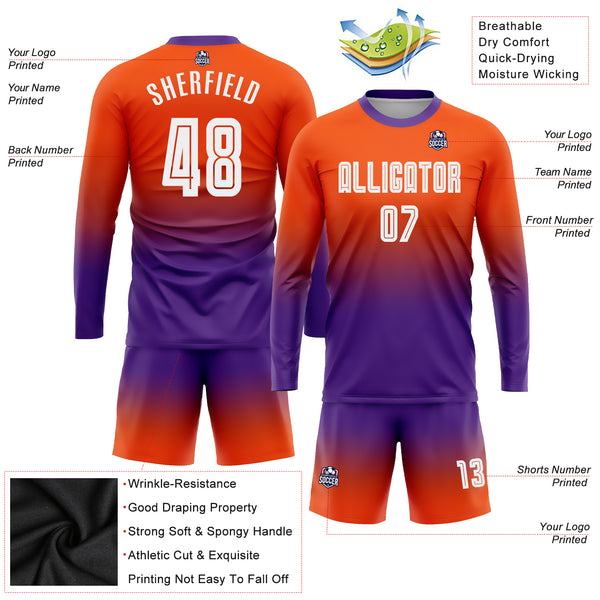 Cheap Custom White Purple-Orange Hockey Jersey Free Shipping –  CustomJerseysPro