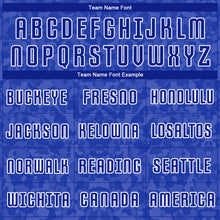 Laden Sie das Bild in den Galerie-Viewer, Custom Royal Royal-White Sublimation Soccer Uniform Jersey
