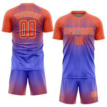 Загрузить изображение в средство просмотра галереи, Custom Purple Orange-White Sublimation Soccer Uniform Jersey
