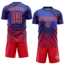 Laden Sie das Bild in den Galerie-Viewer, Custom Royal Red-White Sublimation Soccer Uniform Jersey
