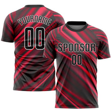 Laden Sie das Bild in den Galerie-Viewer, Custom Red Black-White Sublimation Soccer Uniform Jersey
