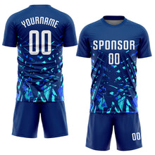 Charger l&#39;image dans la galerie, Custom Royal White-Lakes Blue Sublimation Soccer Uniform Jersey
