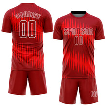 Load image into Gallery viewer, Custom Red Crimson-White Sublimation Soccer Uniform Jersey
