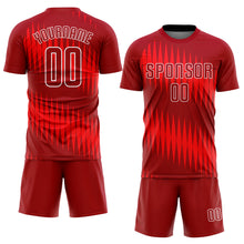 Charger l&#39;image dans la galerie, Custom Red Crimson-White Sublimation Soccer Uniform Jersey
