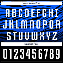 Laden Sie das Bild in den Galerie-Viewer, Custom Black White-Royal Sublimation Soccer Uniform Jersey
