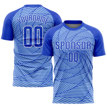 Charger l&#39;image dans la galerie, Custom Light Blue Royal-White Sublimation Soccer Uniform Jersey
