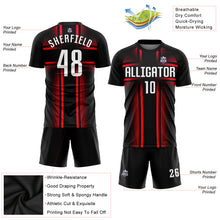 Load image into Gallery viewer, Custom Black White-Hot Pink Sublimation Soccer Uniform Jersey
