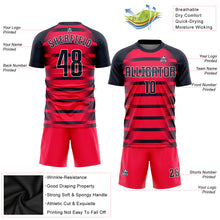 Load image into Gallery viewer, Custom Red Navy-White Sublimation Soccer Uniform Jersey
