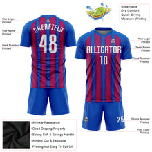 Laden Sie das Bild in den Galerie-Viewer, Custom Royal White-Red Sublimation Soccer Uniform Jersey
