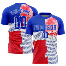 Load image into Gallery viewer, Custom Royal Royal-Red Sublimation Soccer Uniform Jersey
