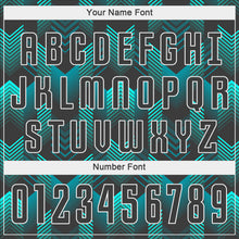 Laden Sie das Bild in den Galerie-Viewer, Custom Black Black-Teal Sublimation Soccer Uniform Jersey
