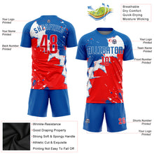Laden Sie das Bild in den Galerie-Viewer, Custom Royal Red-White Sublimation Soccer Uniform Jersey
