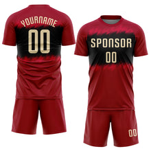 Laden Sie das Bild in den Galerie-Viewer, Custom Crimson Cream-Black Sublimation Soccer Uniform Jersey
