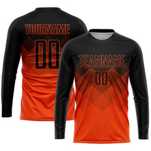 Laden Sie das Bild in den Galerie-Viewer, Custom Orange Black Sublimation Soccer Uniform Jersey
