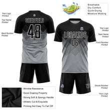 Laden Sie das Bild in den Galerie-Viewer, Custom Light Gray Black-White Sublimation Soccer Uniform Jersey
