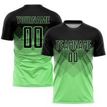 Laden Sie das Bild in den Galerie-Viewer, Custom Pea Green Black Sublimation Soccer Uniform Jersey
