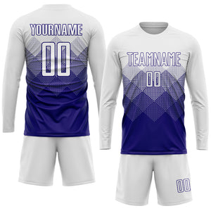 Custom Purple White Sublimation Soccer Uniform Jersey