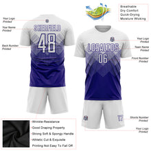 Загрузить изображение в средство просмотра галереи, Custom White Dark Purple Sublimation Soccer Uniform Jersey
