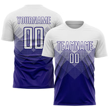 Load image into Gallery viewer, Custom Purple White Sublimation Soccer Uniform Jersey
