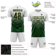 Laden Sie das Bild in den Galerie-Viewer, Custom White Green-Old Gold Sublimation Soccer Uniform Jersey
