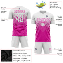 Laden Sie das Bild in den Galerie-Viewer, Custom Deep Pink White Sublimation Soccer Uniform Jersey
