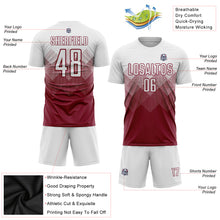 Load image into Gallery viewer, Custom Crimson White Sublimation Soccer Uniform Jersey
