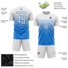 Laden Sie das Bild in den Galerie-Viewer, Custom Powder Blue White Sublimation Soccer Uniform Jersey

