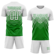 Laden Sie das Bild in den Galerie-Viewer, Custom Grass Green White Sublimation Soccer Uniform Jersey
