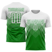 Laden Sie das Bild in den Galerie-Viewer, Custom Grass Green White Sublimation Soccer Uniform Jersey
