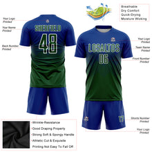 Laden Sie das Bild in den Galerie-Viewer, Custom Royal Green-White Sublimation Soccer Uniform Jersey

