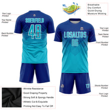 Laden Sie das Bild in den Galerie-Viewer, Custom Royal Lakes Blue-White Sublimation Soccer Uniform Jersey
