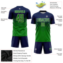 Laden Sie das Bild in den Galerie-Viewer, Custom Navy Grass Green-Cream Sublimation Soccer Uniform Jersey
