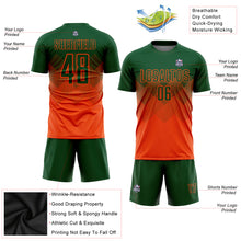 Laden Sie das Bild in den Galerie-Viewer, Custom Orange Green Sublimation Soccer Uniform Jersey
